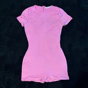 Heart Hips Pink Short Sleeve One-Piece Romper